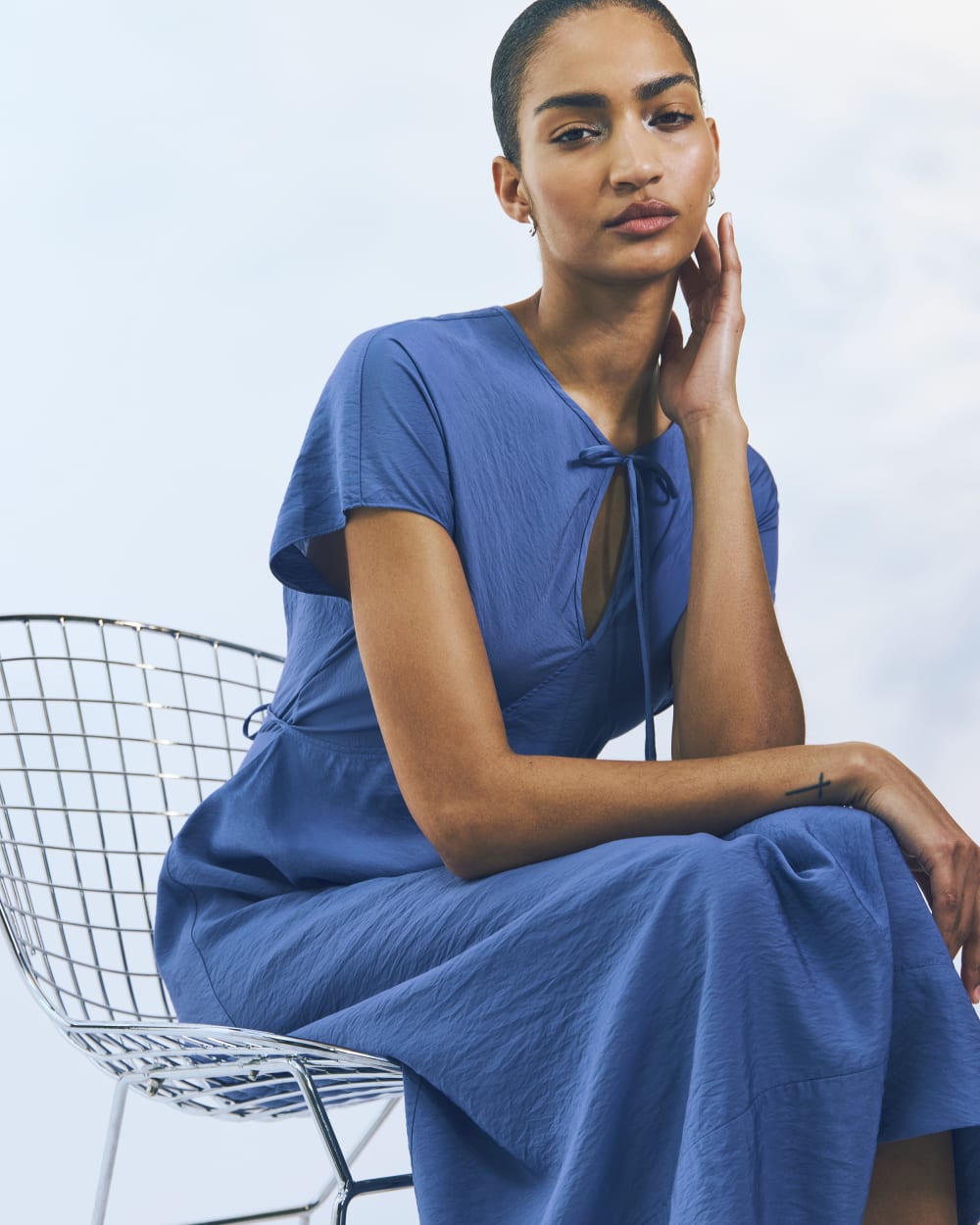 The Keyhole Dress | Blue Dusk - Image 7