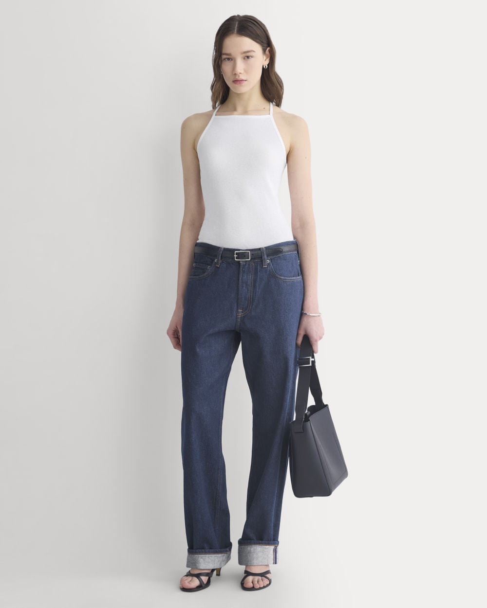 Tissue Narrow Racerback Tank | White - Image 3