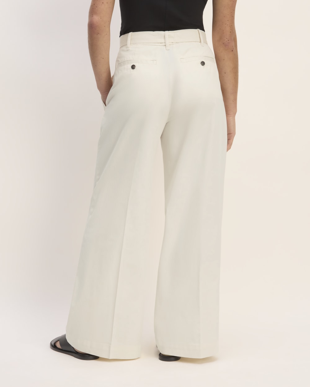 The Pleated Wide-Leg Chino | Bone - Image 6