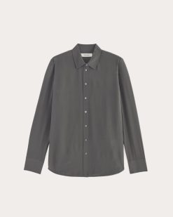 Alternative view of The Must-Have Shirt in Washable Silk | Graphite
