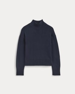 Alternative view of The Boxy Turtleneck in Everyday Cotton | Navy