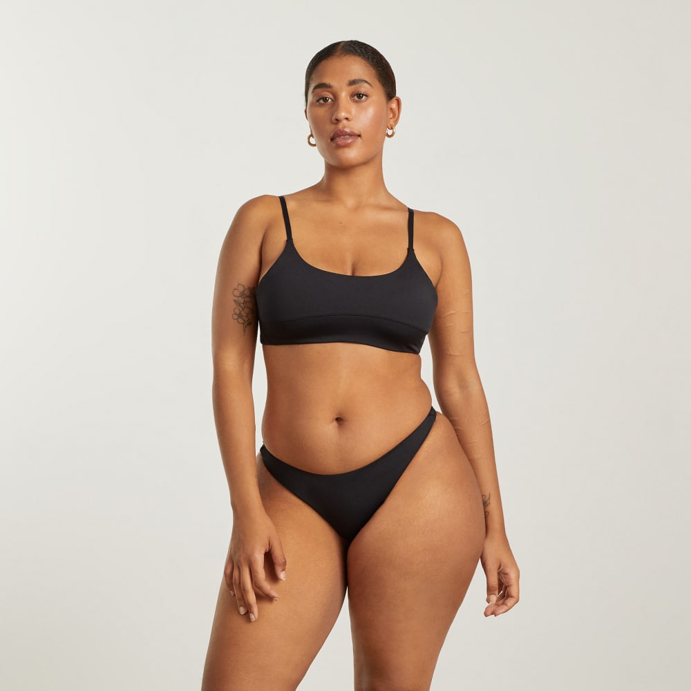 The Scoop-Neck Bikini Top | Black - Image 6