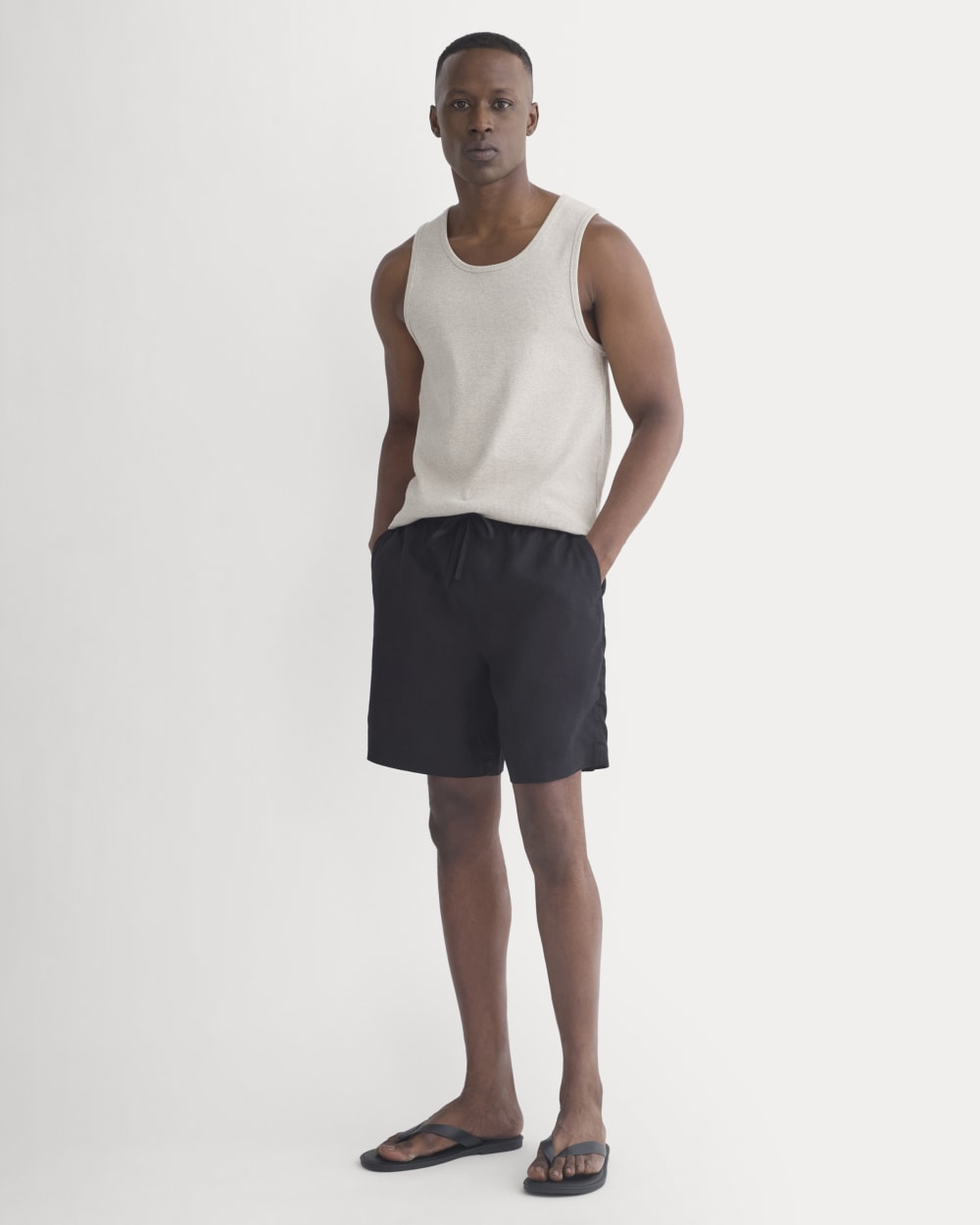 Linen Easy Short | Black
