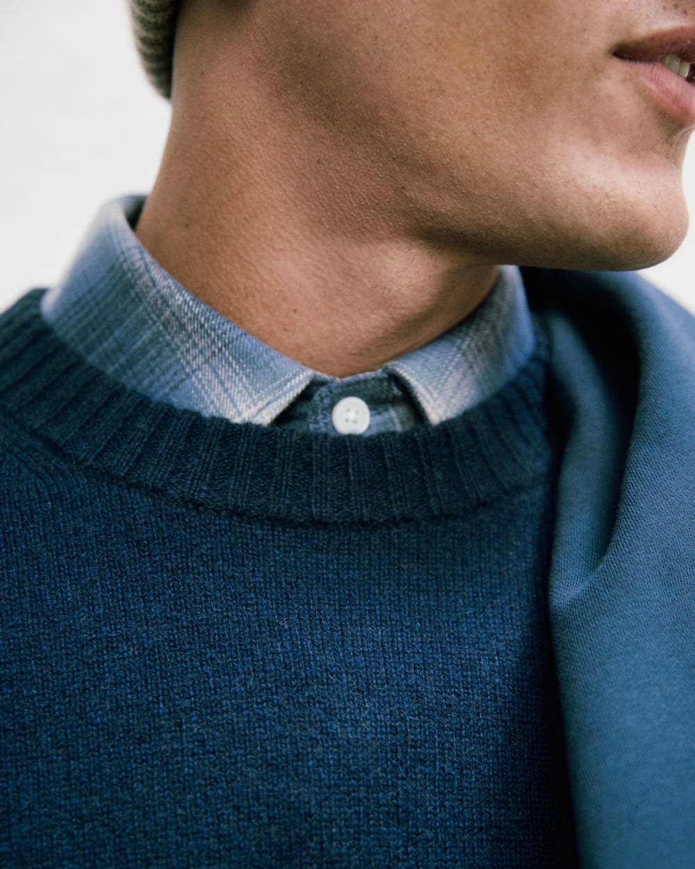 Brushed Flannel Shirt | Blue Ombre Plaid - Image 7