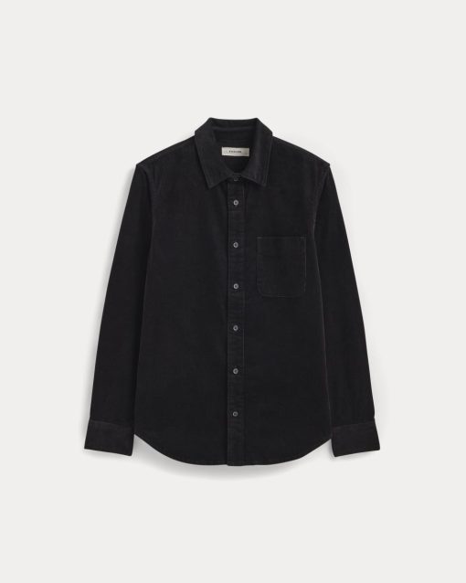 Alternative view of The Classic Shirt in Corduroy | Black