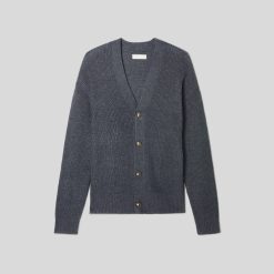 Alternative view of The No-Sweat Ribbed Cardigan | Heather Ash