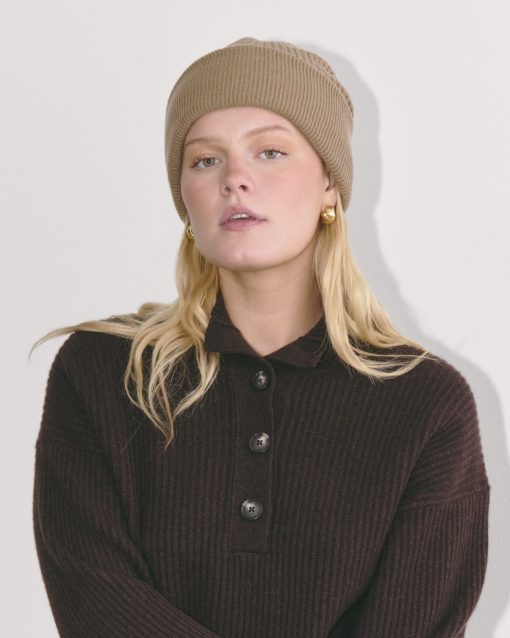 Alternative view of The Waffle Beanie | Camel