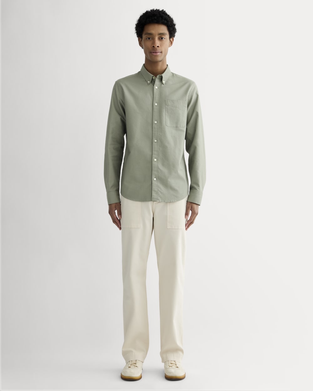 The Slim Oxford Shirt | Sage Green | Tall - Image 4