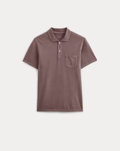 Alternative view of The Essential Organic Garment-Dyed Polo | Brown Garment Dye