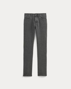 Alternative view of Straight-Leg Stretch Jean | Washed Black