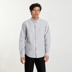 Alternative view of The Standard Fit Japanese Oxford Shirt | Uniform | Cloud Grey | Standard