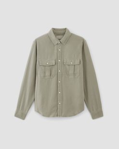 Alternative view of The Utility Shirt Jacket in Buttersoft | Sage Green
