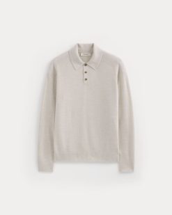 Alternative view of Ultrasoft Polo Sweater | Heathered Oat