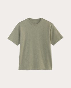 Alternative view of The Premium-Weight Relaxed Crew | Uniform | Heather Sage Green