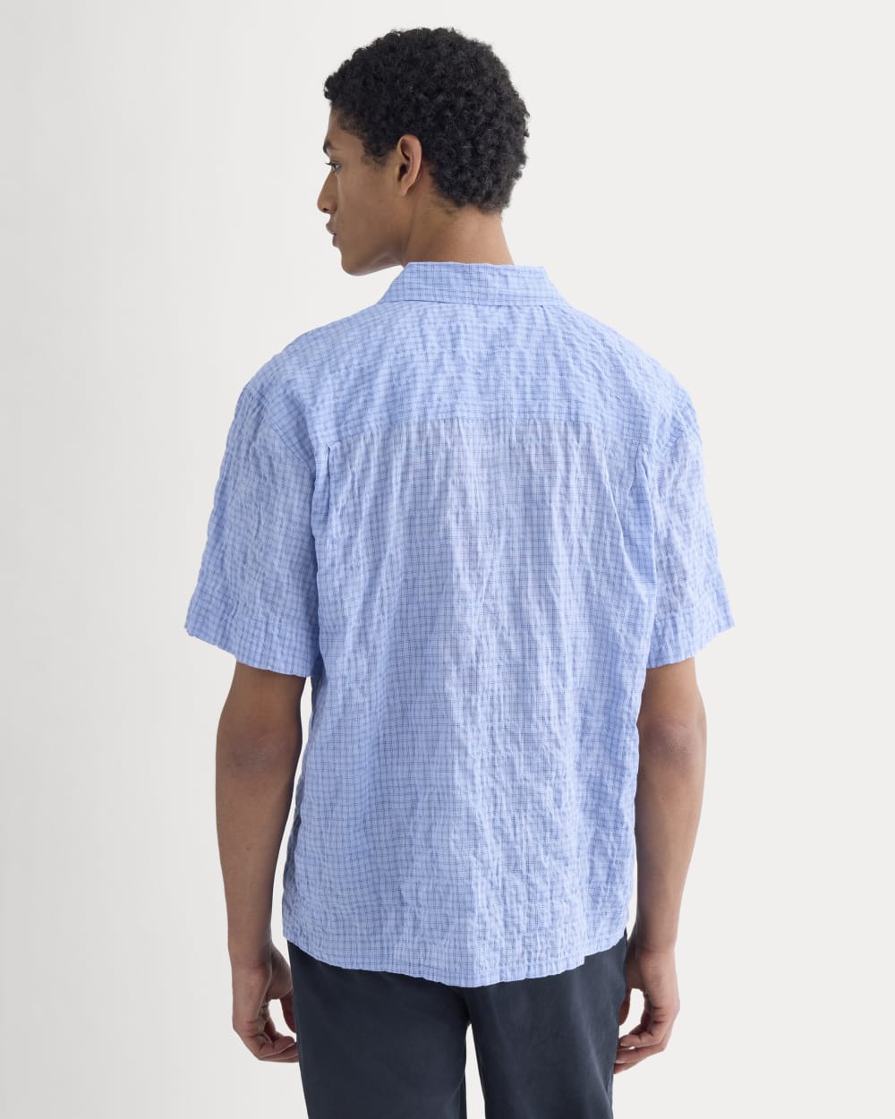 Textured Voile Resort Shirt | Open Air Plaid - Image 5