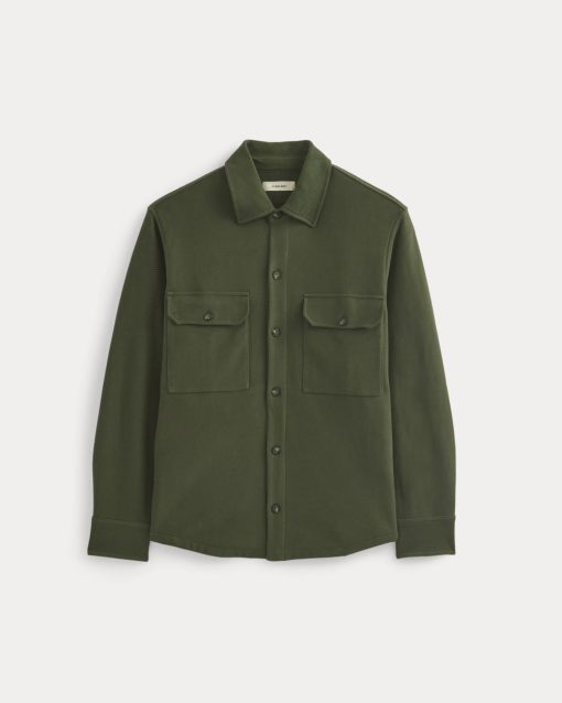 Alternative view of Relaxed Knit Utility Shirt | Dark Forest