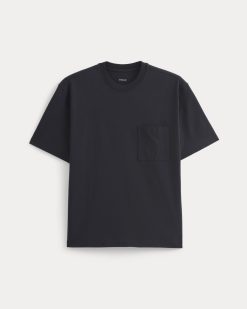 Alternative view of Oversized Midweight Tee | Black