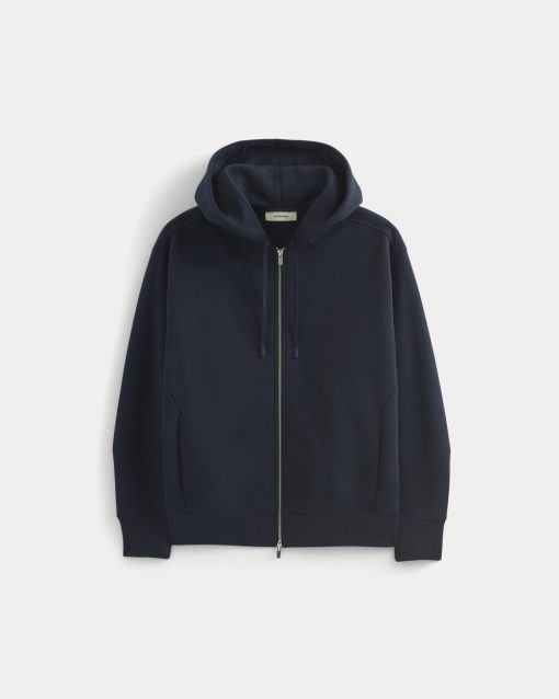 Alternative view of Luxe Fleece Full-Zip Hoodie | Deep Navy