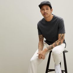 Alternative view of The Organic Cotton Crew | Heather Charcoal