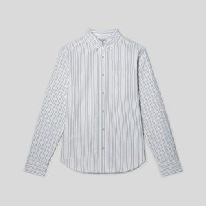 Alternative view of The Classic Oxford Shirt | Canvas / Mauve / Chocolate | Standard