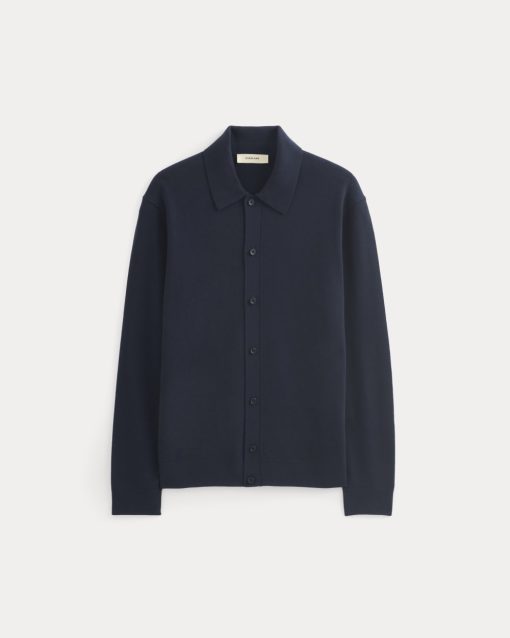 Alternative view of Ultrasoft Button-Down Sweater |  Navy
