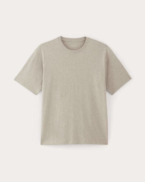 Alternative view of The Premium-Weight Relaxed Crew | Uniform | Heathered Oatmeal