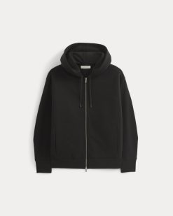 Alternative view of Luxe Fleece Full-Zip Hoodie | Black
