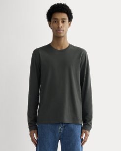 The Essential Organic Long-Sleeve Tee | Washed Black
