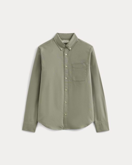 Alternative view of The Classic Oxford Shirt | Sage Green | Tall