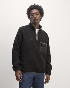 The Teddy Quarter-Zip Fleece | Black