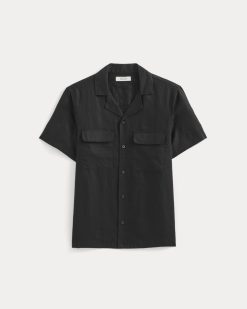 Alternative view of The Resort Shirt in Linen | Black