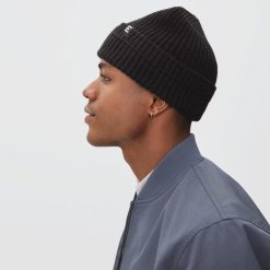Alternative view of The Organic Cotton Chunky Beanie | Black