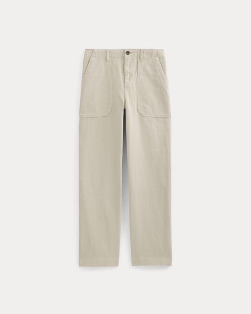 Alternative view of Relaxed Herringbone Fatigue Pants | Peyote