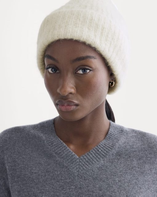 Alternative view of Plush Alpaca Beanie | Bone