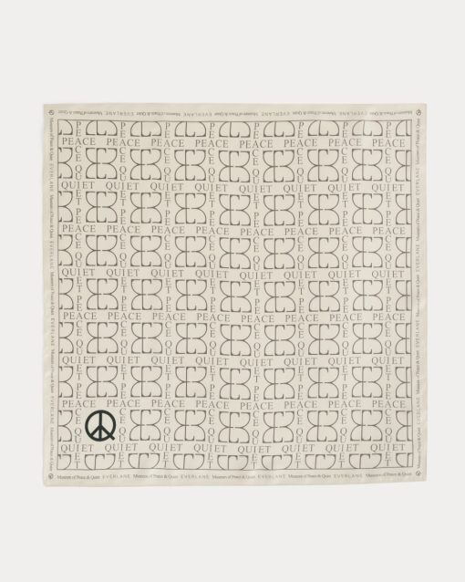 Alternative view of Everlane x Peace & Quiet Silk Bandana | Bone