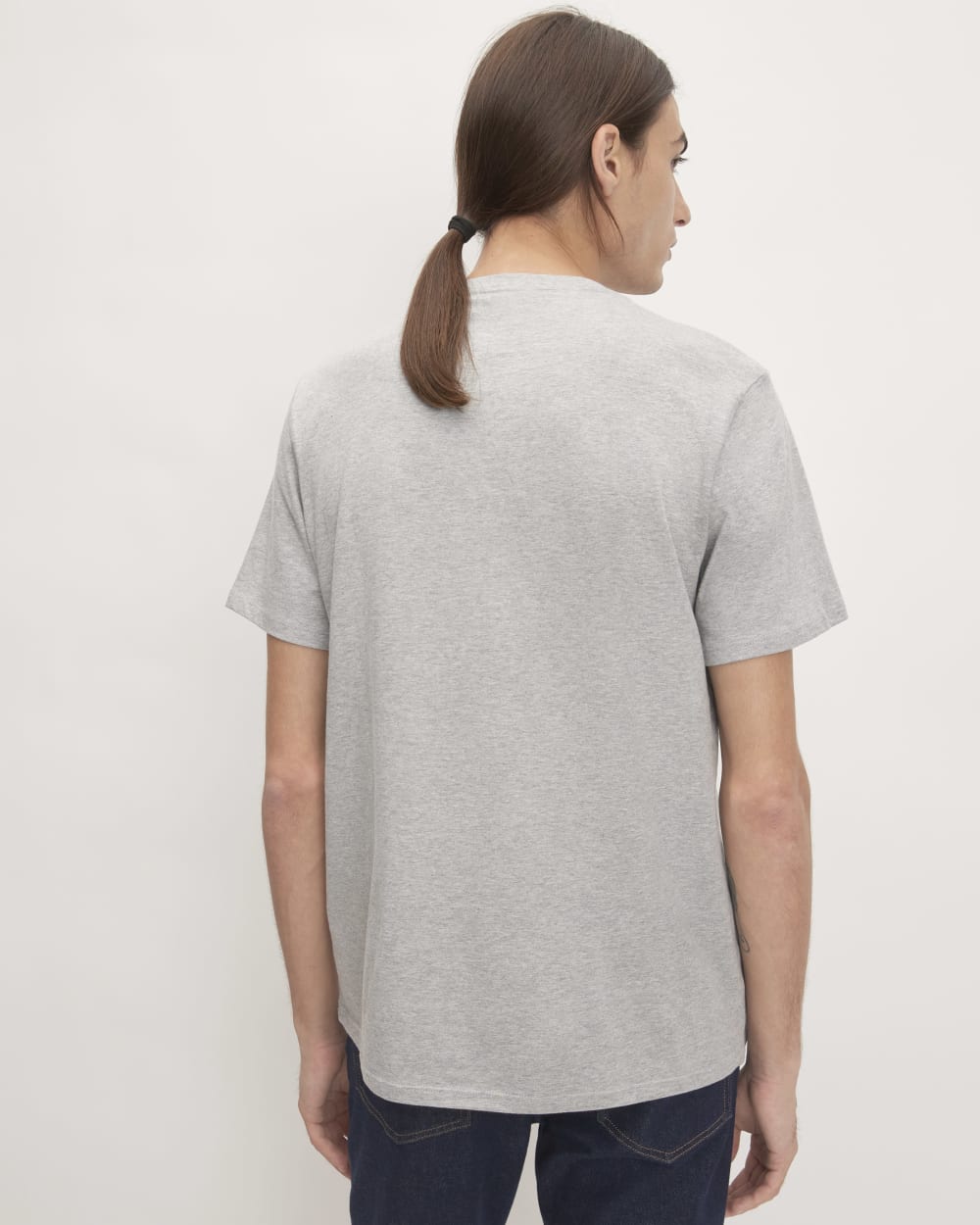 The Organic Cotton V-Neck Tee | Heathered Grey - Image 3