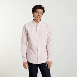 Alternative view of The Slim-Fit Japanese Oxford | Red / White | Regular