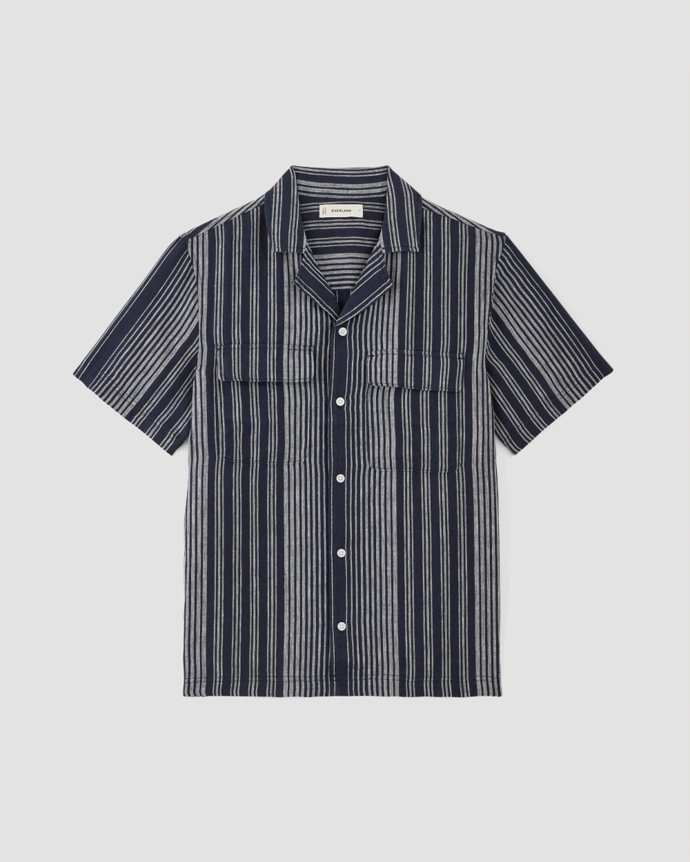 The Resort Shirt in Linen | Navy / Bone - Image 2