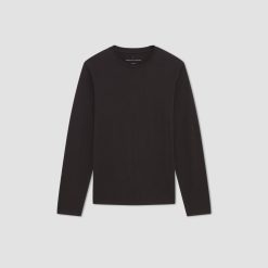 Alternative view of The Essential Organic Long-Sleeve Tee | Vintage Black