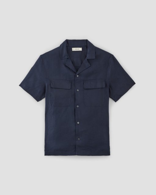 Alternative view of The Resort Shirt in Linen | Navy