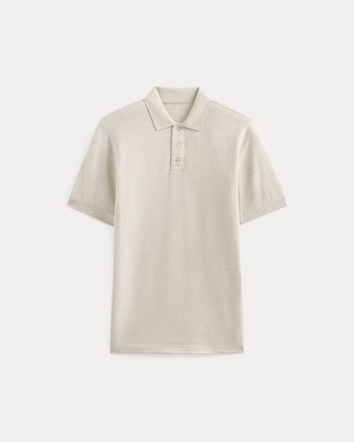 Alternative view of The Pique Polo | Heathered Oat