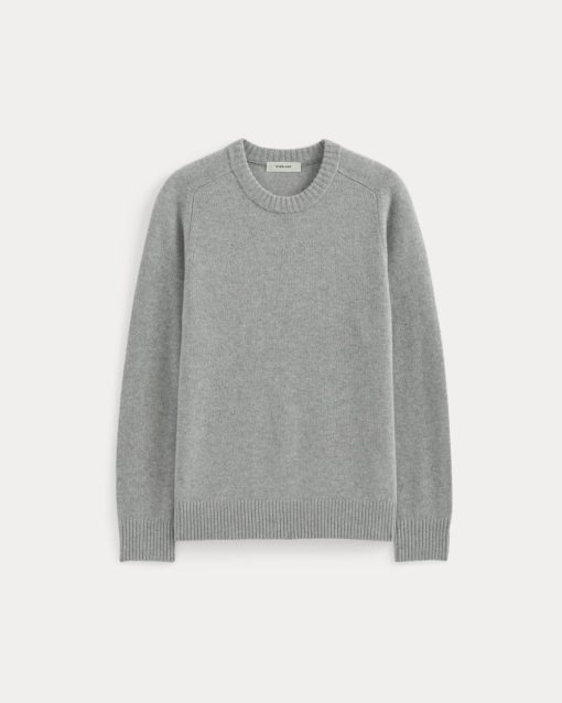 Alternative view of Midweight Cashmere Crew |  Heathered Grey
