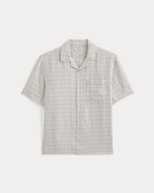 Alternative view of Linen Resort Shirt | Bone Plaid