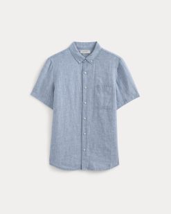 Alternative view of The Classic Short-Sleeve Shirt in Linen | Chambray