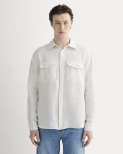 The Linen Utility Shirt | Natural Chambray