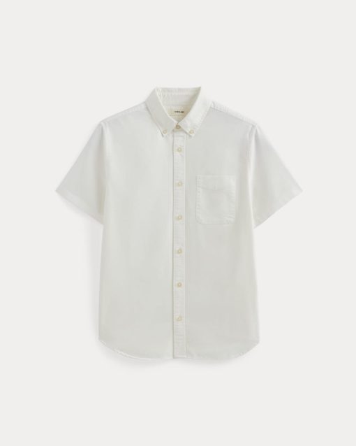 Alternative view of The Organic Short Sleeve Oxford Shirt | White