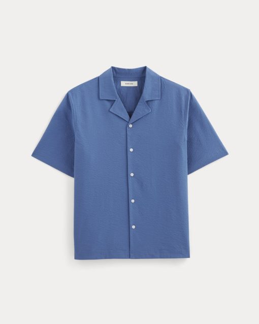 Alternative view of The Seersucker Resort Shirt | Soft Cobalt