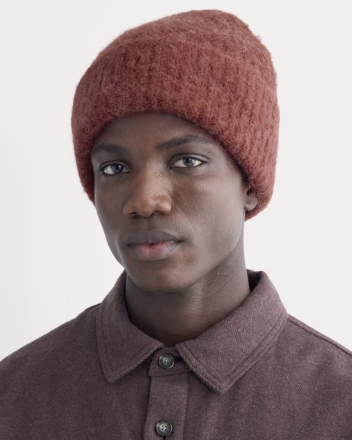Alternative view of Plush Alpaca Beanie | Merlot
