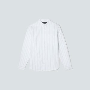 Alternative view of The Standard Fit Japanese Oxford Shirt | Uniform | Optic White / Black | Standard