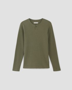 Alternative view of The Waffle Long-Sleeve Henley | Kalamata